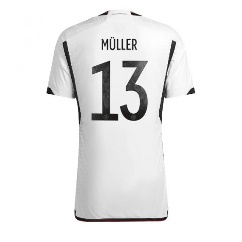 Lacne Muži Futbalové dres Nemecko Thomas Muller #13 MS 2022 Krátky Rukáv - Domáci